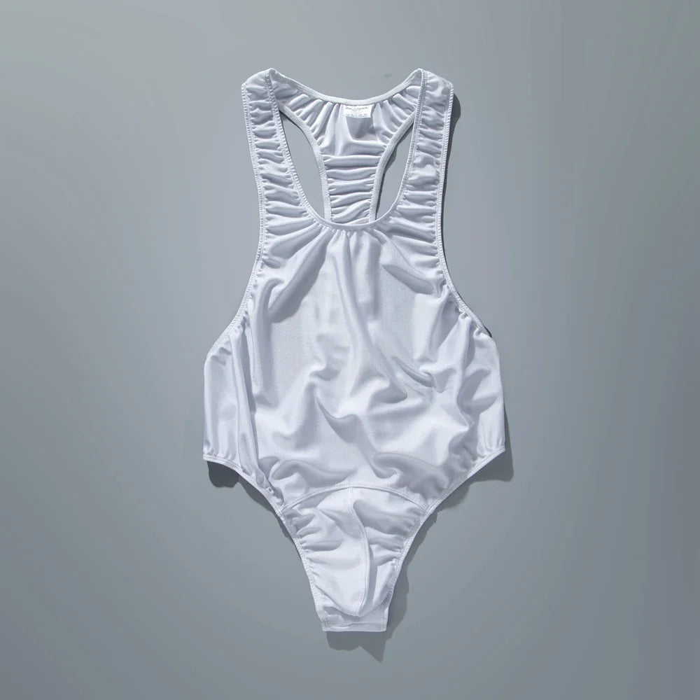 Men Sexy Leotard Underwear Bodysuit Strap Thong Elastic Bondage Jockstrap Harness Halter Neck One-Piece Costume  gay underwear