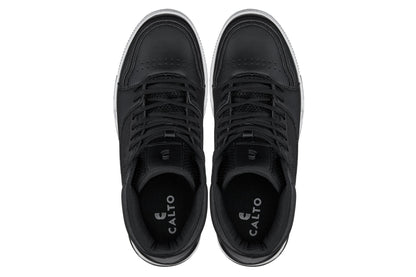 CALTO - S4750 - 3 Inches Taller (Black) - High Top Sneakers