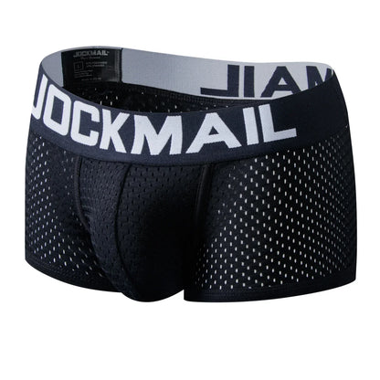 JOCKMAIL 4PCS/Lot Boxer Men Mesh Breathable Boxershorts Men Underwear Shorts Panties Men Cuecas Boxer Underpants Calzoncillos