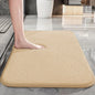 Thickened solid color bathroom non-slip floor mat shower room door absorbent foot mat square long hair toilet mat