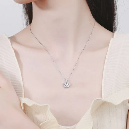 925 Sterling Silver Necklace Fashion Italian Silver Necklace Jewelry for Men and Women Plated 18k White Gold Necklace