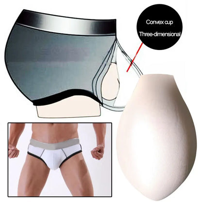Sponge Pad Underwear Sexy Briefs Enhancer Cup Men Penis Bulge Pouch Front Padded Push Up Underpants Panties Pad