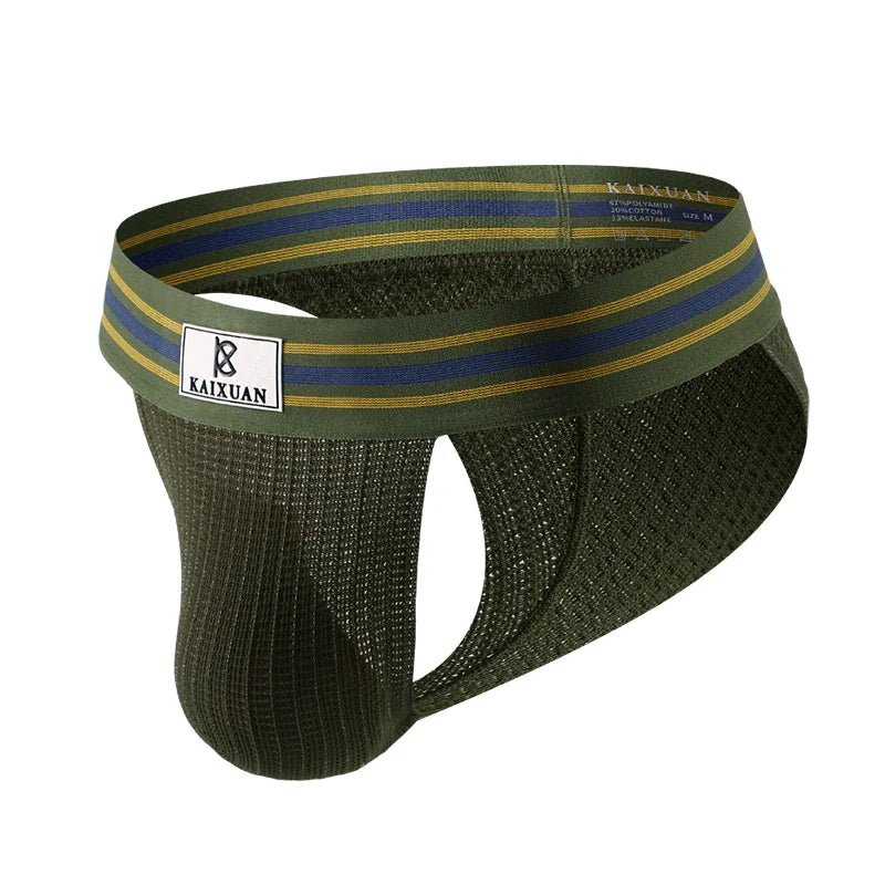 Men's Underwear Sexy Briefs Jockstrap Pouch Cuecas Panties Breathable Underpants Gay Slip Homme