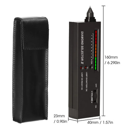 Portable Diamond Tester Pen High Accuracy Diamond Selector Detector Gemstone Jewelry Testing Tool with Case for Novice Expert