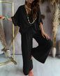Women V Neck Linen Cotton Tee Loose Blouse Tops Spring Summer Casual T Shirts