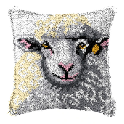 Knot Pillow Package Cartoon Animals Latch Hook Kit Cushion Pillowcase Kussen Set For Needlework Dog Raccoon Latch Hook Kits DIY