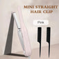 2-In-1 Mini Hair Straightener Curler, 5 Heat Level Control, Ceramic