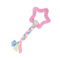 Dog Chew Toys for Cleaning Teeth Pink Soft Rubber Bone Funny Ball Interactive Donut Treat Set for Small Medium Dogs Pet Gifts