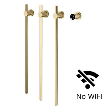 Modern Electric Heated Towel Rack Wall Mounted Bathroom Towel Warmer Heated Towel Rail Heater 3Bars Stainless Steel 220V/110V