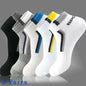 5pairs Men's Fashion Sports Socks, Striped Cotton Sweat Absorption Breathable Comfortable Ankle Socks