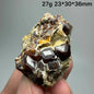 Natural Dark Brown Andradite Garnet Cluster Raw Crystal Mineral Specimen Calcite Matrix Healing Stone Home Decoration