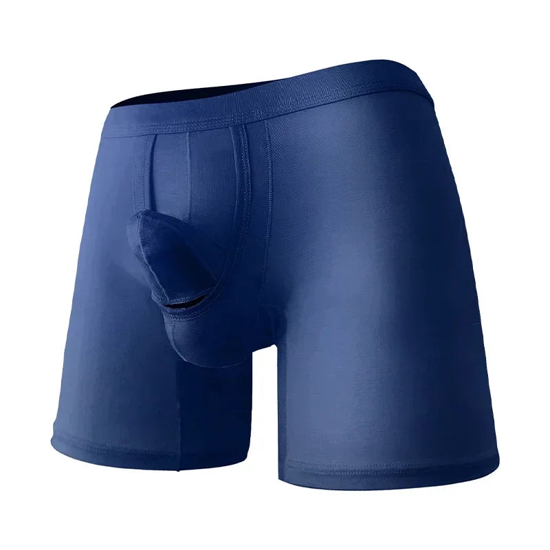 Men's Boxershorts Cotton Breathable Underwear Mid Long Boxers Trunks Comfortable Shorts