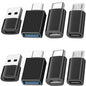 8pcs USB to USB C Adapter, USB Type C Female to USB Adapter, Micro USB