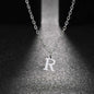 26 Letters A-Z Initial Pendant Necklaces for Women,Alphabet Pendant Rolo Chain Necklace,Simple Fashion Collar Jewelry Gift