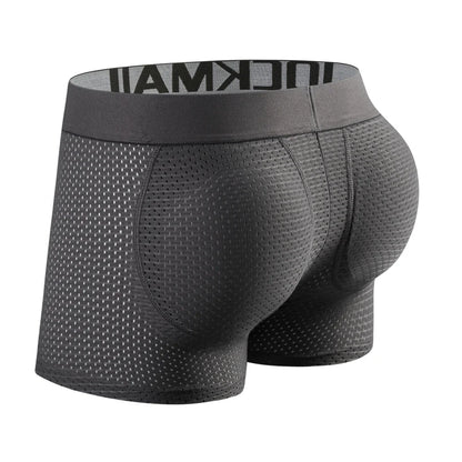 Sexy Men Underwear Boxer Shorts Push Up Padded Underwear Men's Boxers Hip Butt Padded Elastic Truncks Enhancement or As Swimwear