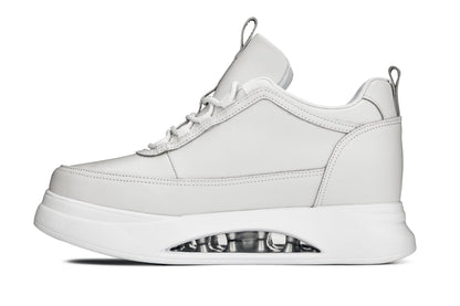 CALTO - S4926 - 3.2 Inches Taller (Bone/White Sole) - Chunky Elevated Platform Sneakers