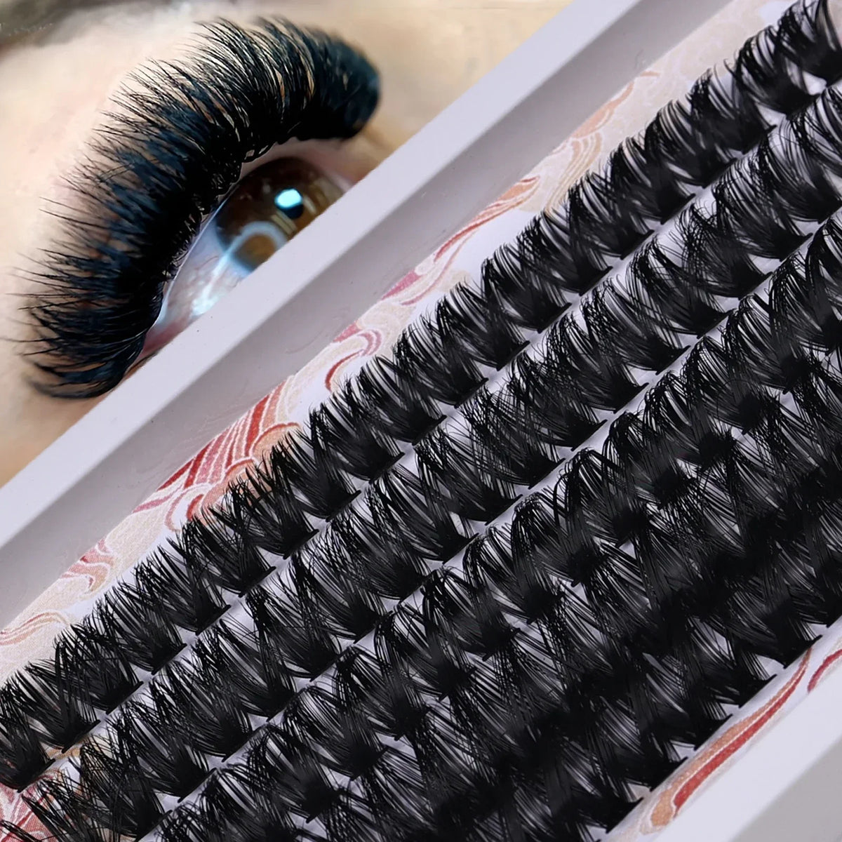 100Pcs 80D Mixed Tray Individual Lashes 3D Russia Volume Eye Lashes Soft Natural Lashes Fake Lash Cluster False Eyelashes