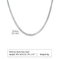 Stainless Steel Snake Chain Necklace for Women Men, Silver Color Herringbone Choker Flat Neck Chain 40-60cm Summer Jewelry