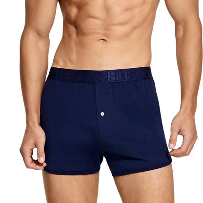 SEOBEAN Cotton Men's Boxer Shorts Loungewear Underwear Loose Fit Underpants Sleepwear Shorts Boxers for Men