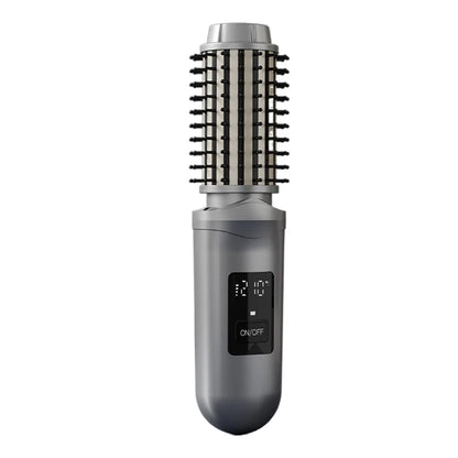 Hot Cordless Ionic Hair Straightener Brush USB Rechargeable Portable Straightener Curler Anti Damage 2 in 1 Hot Comb Hair Care