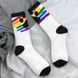 Men's Socks Pup Paw Rainbow Crew Socks