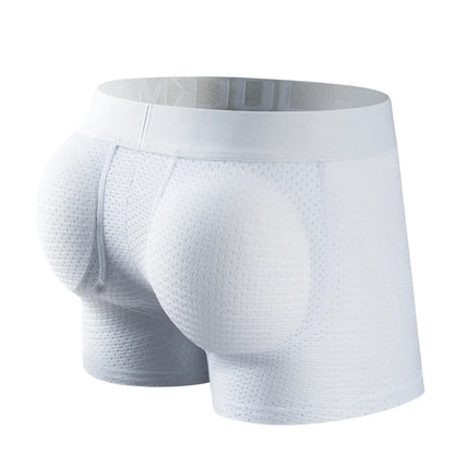 JOCKMAIL Mens Underwear Boxer Mesh Mens Padded Underwear with Hip Pads Men's Boxers Butt Padded Elastic Truncks Enhancement