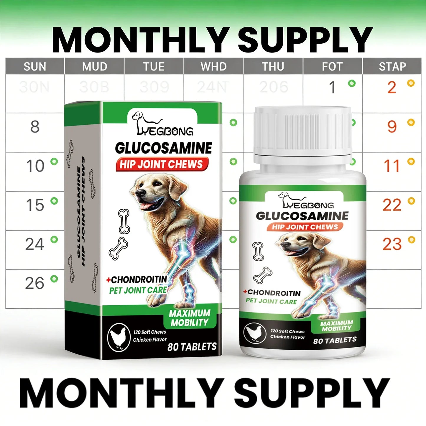 Pet Joint Chew Nourishing Alleviating Joint Discomfort Enhance Vitality Cartilage Tissue Joint Care Tablets Nutrition Supplement