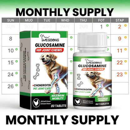 Pet Joint Chew Nourishing Alleviating Joint Discomfort Enhance Vitality Cartilage Tissue Joint Care Tablets Nutrition Supplement