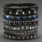 4pcs/set Gothic Punk Rock Square Rivet Bracelet Daily and Party Gothic