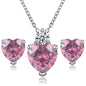 Fashion Silver Color Necklace Earrings Cubic Zirconia Jewelry Sets Elegant Crystal Zircon Jewelry Women Wedding Jewelry Set