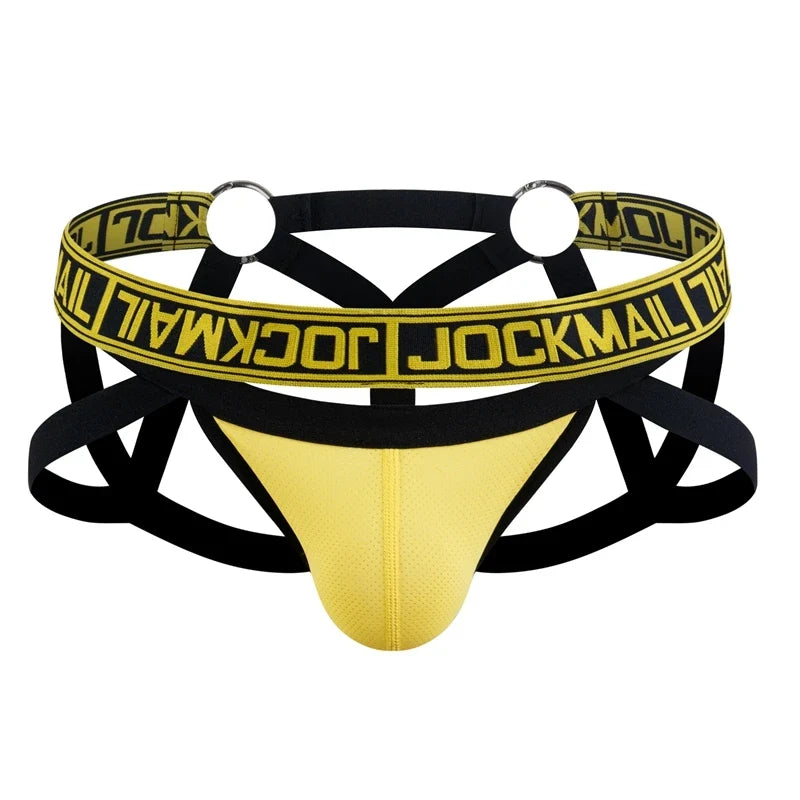 Men Sexy G String Thong Erotic Jockstrap Gay Underwear Lingerie Bondage Sissy Lingerie Men Bikini Beif Panochas Cueca Tanga Slip