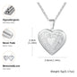 Vnox Never Fade Silver Color Stainless Steel Women Locket Pendant, Openable Heart Pendant Necklaces, Life Tree Floral Collar