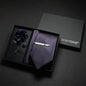 Wine red Men Tie Paisley Silk Tie Pocket Square Cufflink Luxury Gift Box Set Wedding Gravat Accessories Neck Tie For Men