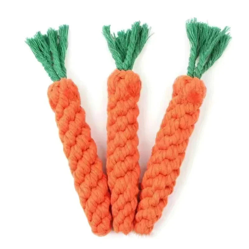 1pcs Hot pet toys cotton rope weaving carrot puppy dogs to relieve boredom and wear resistance and bite resistance pet supplies