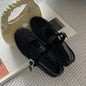 Aneikeh Summer Fishing Net Flat Bottom Sandals Hollow Design Fashio Low Cut Shallow Comfortable Beach Roman Women Shoes