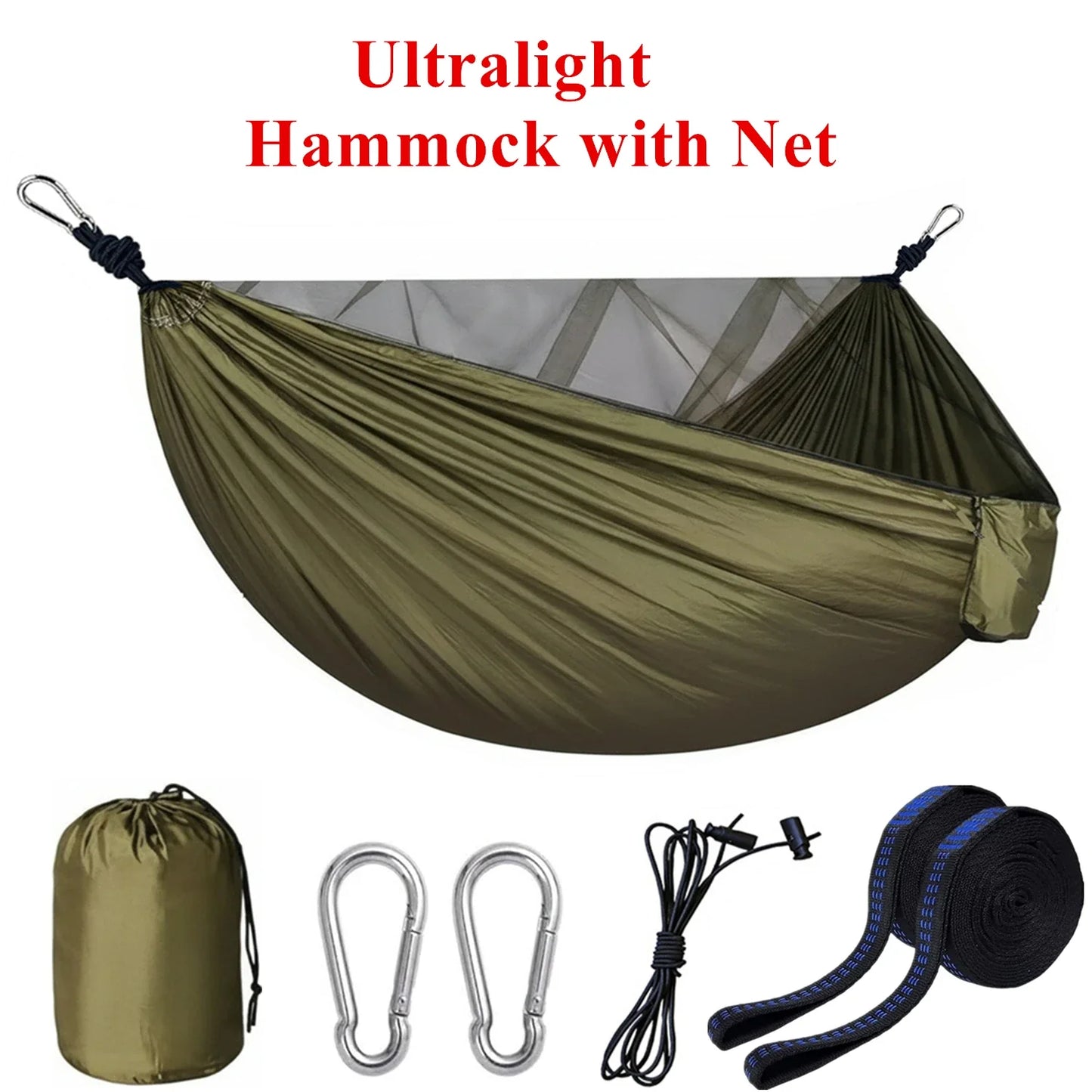 Camping Hammock with Mosquito Net, Portable Outdoor Hammock with
