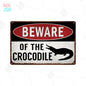 Wildlife Warning Signs Beware Of The Pig Snakes Metal Sign Animals Tin Plate Wild Forest Warning Plaque Retro Wall Stickers Sign