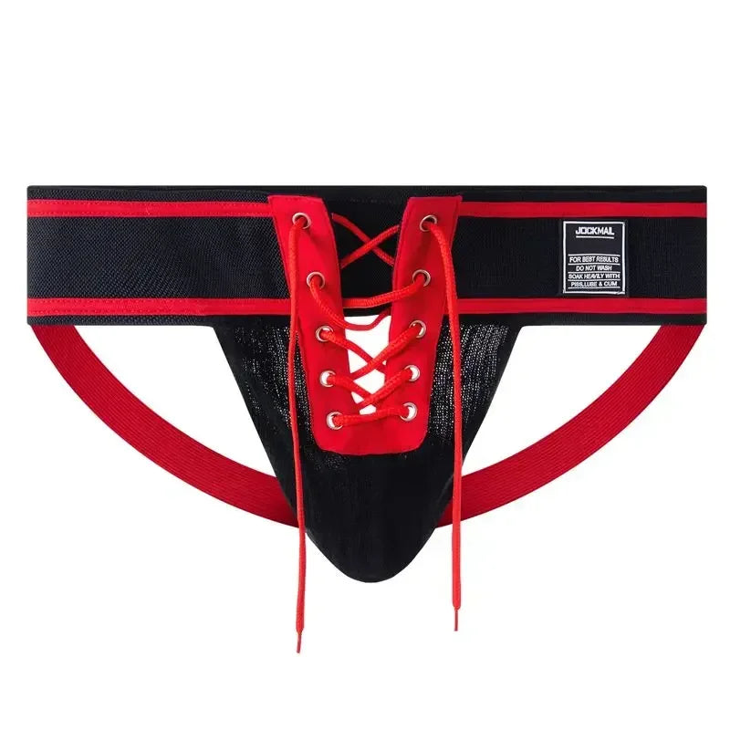 Men's Underwear Men Sexy Briefs Jockstrap Front Pouch Open Tether Binding Straps Panties Thongs Underpants Gay Slip Homme Srting
