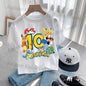 Anime Pokemons Kawaii T-Shirts for Children Pikachu Cartoon Number