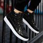 Men's Glitter High Top Sneakers Shiny Party Stage Shoes Casual Fashion Footwear Tênis Alto Brilhante Zapatillas Altas Brillantes