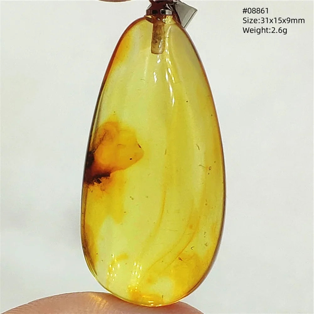 Natural Amber Pendant From Baltic Flower Yellow Amber Water Drop Women Men Jewelry Reiki Stone Women Men AAAAAAA