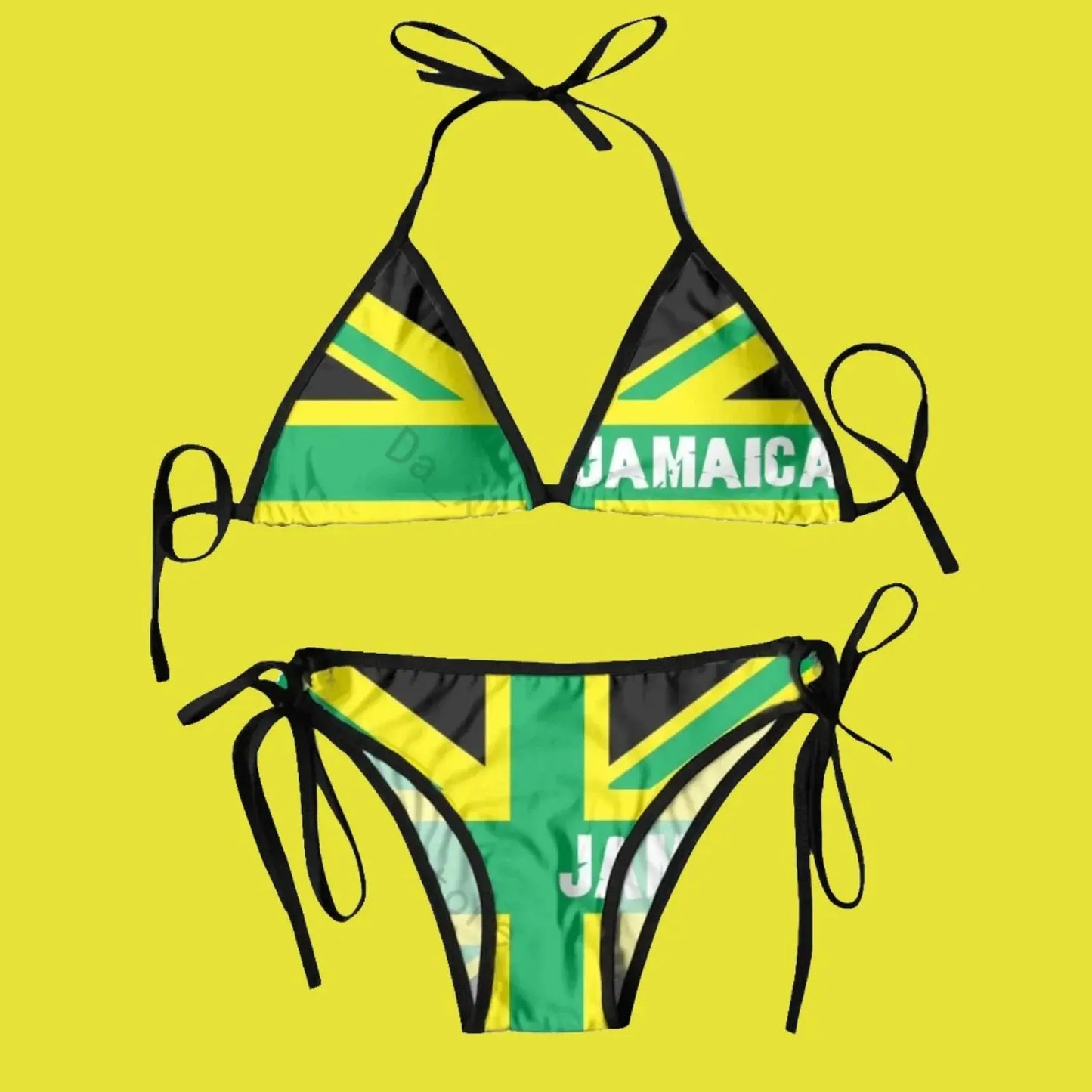 T-Shirts Sexikinis Swim Jamaican Flag Women's Two-Piece Swimsuit - Vacation Ready, Premium Quality