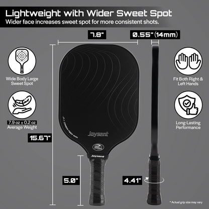 Joysent Pickleball Paddle USAPA T300 Carbon Fiber Pickleball Racket PP Honeycomb 14mm Pickle Ball Paddle For Beginner Men Women