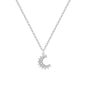 Romantic Pink Crown Heart Pendant Necklace Genuine 925 Sterling Silver Elegant Fine Jewelry for Women Wedding Holiday Presents