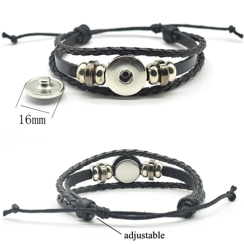 12 Zodiac Signs Leather Bracelet for Men Women Virgo Libra Scorpio Aries Taurus  Braided Rope Bracelets Birthday Gift Wholesale