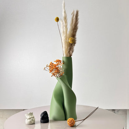 2 Piece Set of Special-Shaped Double Vase, Creative Dried Flower Vase