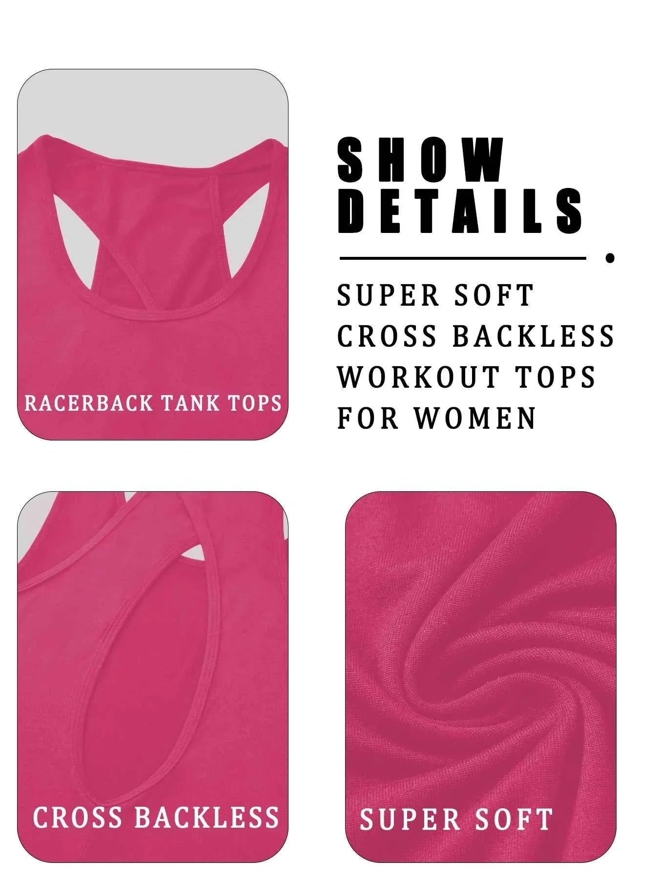 Super Soft Cross Backless Racerback Yoga Tops