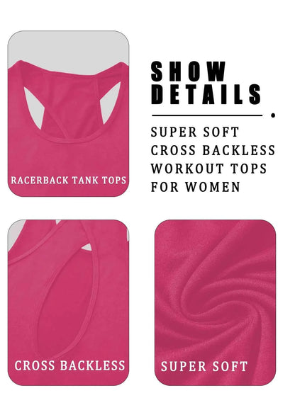 Super Soft Cross Backless Racerback Yoga Tops