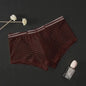 Men's Transparent Boxers Mesh Striped Underwear Low Waist Ultra-Thin Bikini Sexy Breathable Underwear Summer 3d Crotch Boxer