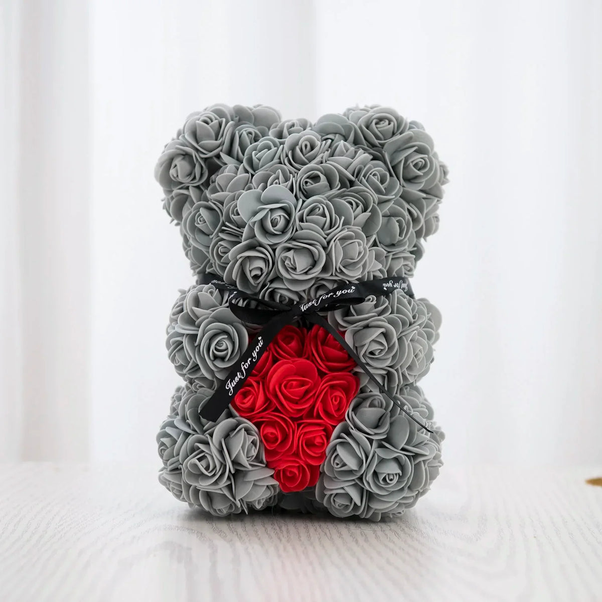 Rose Flower Bear Hand Made Rose Teddy Bear Gifts for Women Valentine's Day Mothers Day Wedding Anniversary